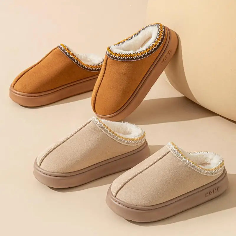 Caroline | Women’s Plush Fur Slip-On Slippers