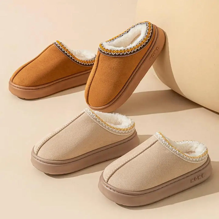 Caroline | Women’s Plush Fur Slip-On Slippers