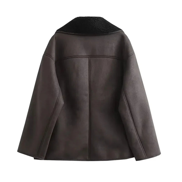 Hazel | Women's Shearling Aviator Jacket