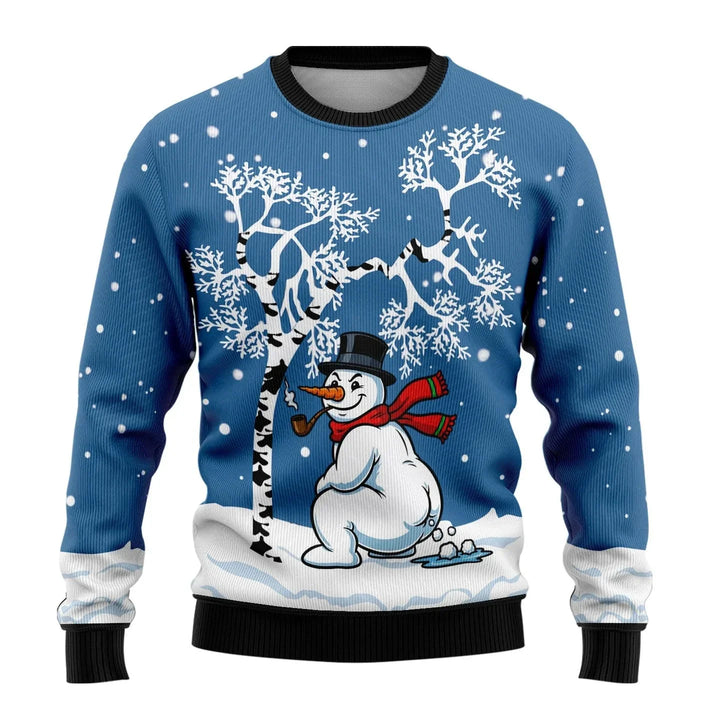 Aiden | Men’s Snowman Print Christmas Sweater