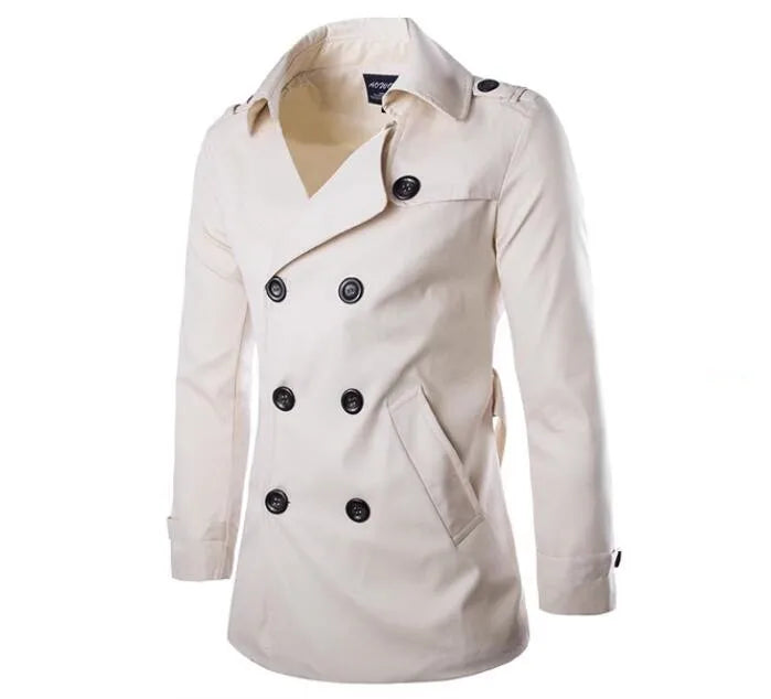 Peter | Men’s Slim Fit Mid-Length Trench Coat