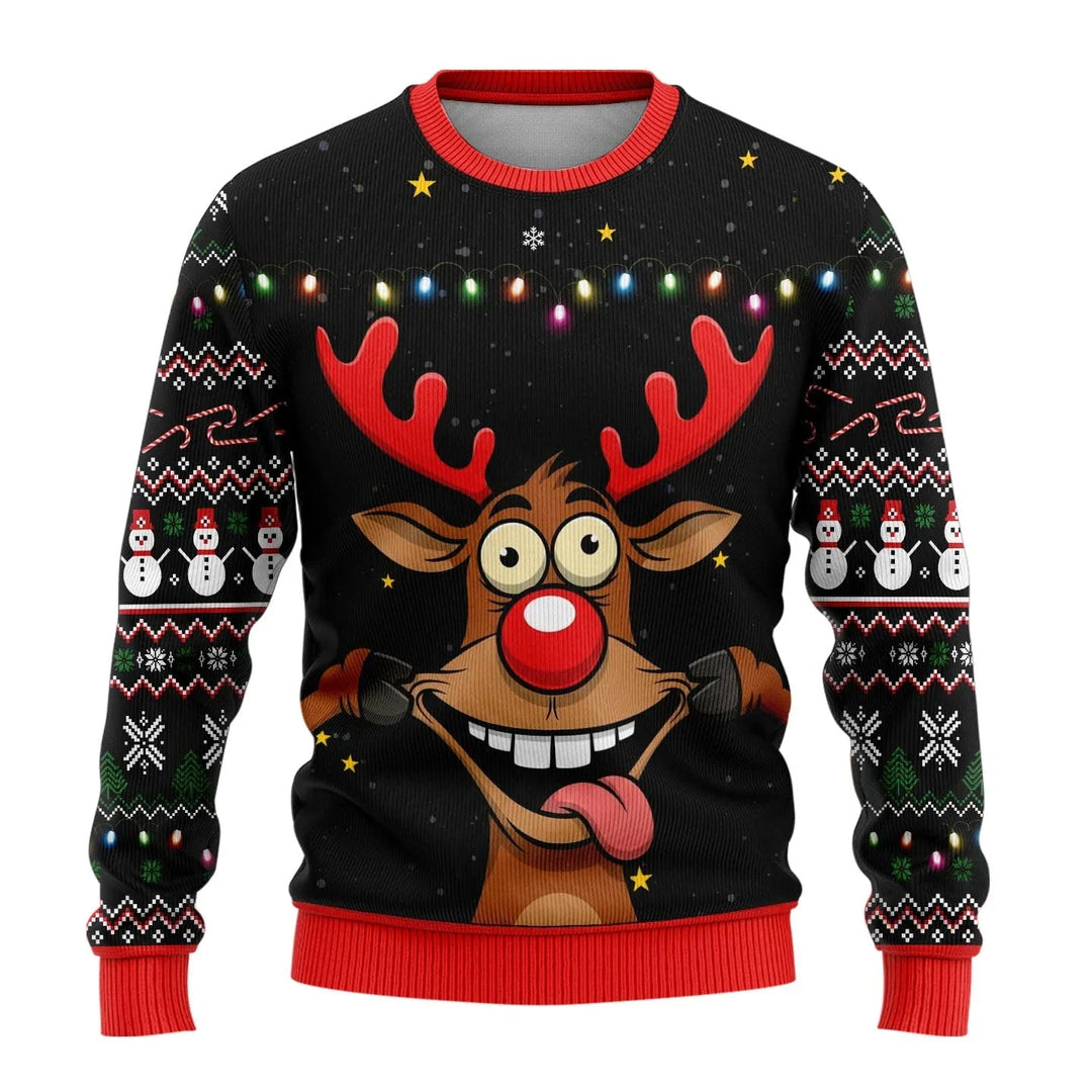 Aiden | Men’s Snowman Print Christmas Sweater