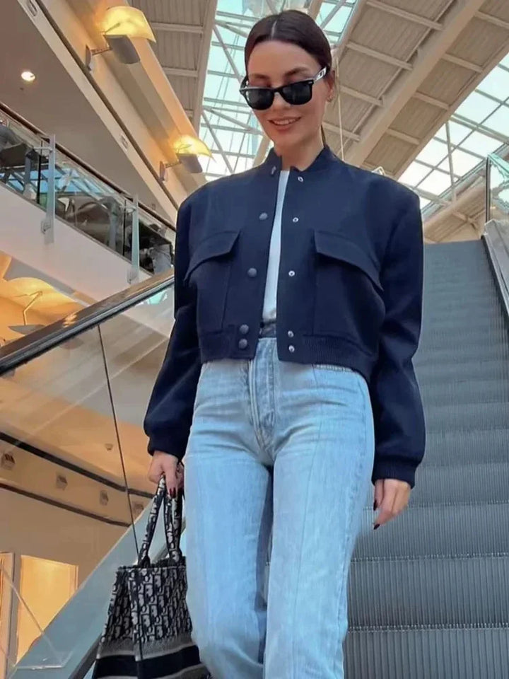 Ella | Women’s Casual Bomber Jacket with Pockets