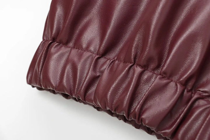 Harper | Women's Faux Leather Bomber Jacket