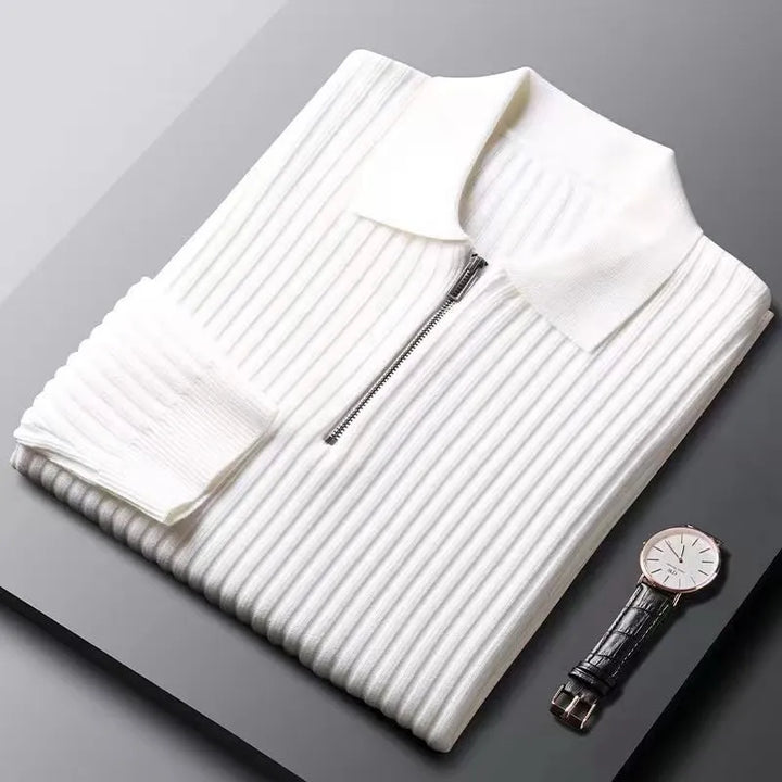 Grant | Stylish Ribbed Sweater for Men with Zip