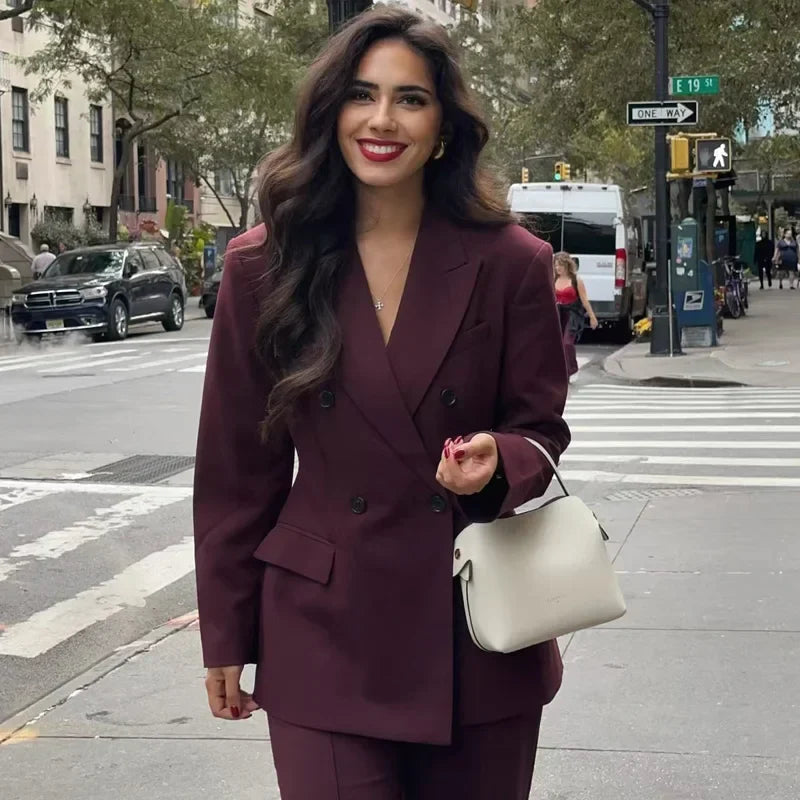 Hailey | Women's Double-Breasted Blazer Suit