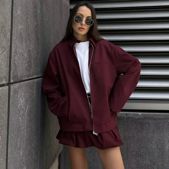 Emma | Women's Zip-Up Bomber Jacket