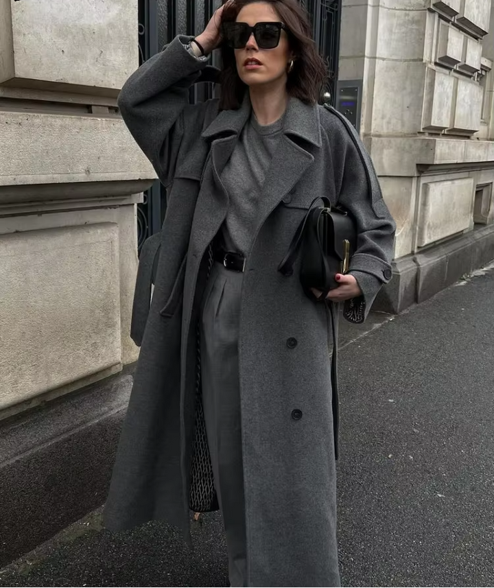 Clara | Winter Long Trench Wool Coat