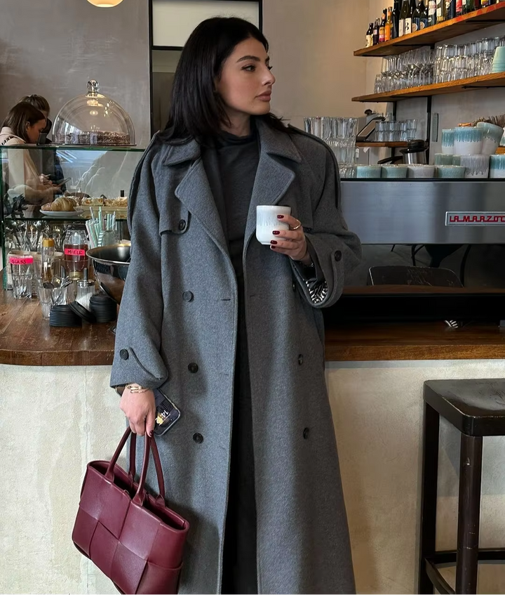 Clara | Winter Long Trench Wool Coat