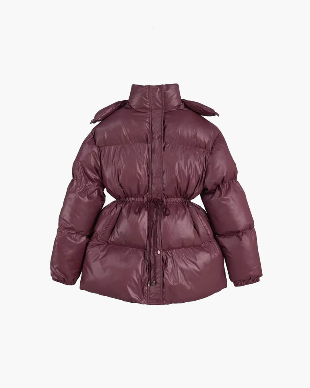 Chloe | Winter Drawstring Shiny Puffer Jacket