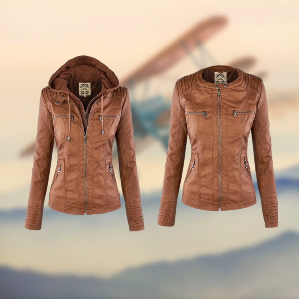 Lauren | Women’s Trendy Zip-Up Biker Jacket