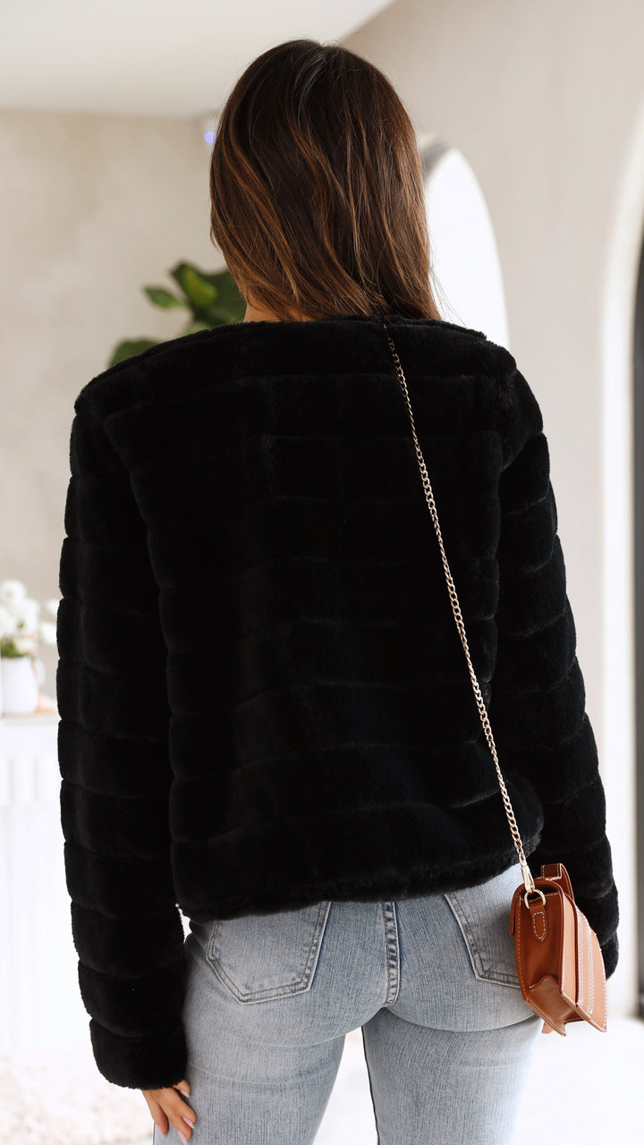 Bella | Women’s Chic Faux Fur Evening Jacket