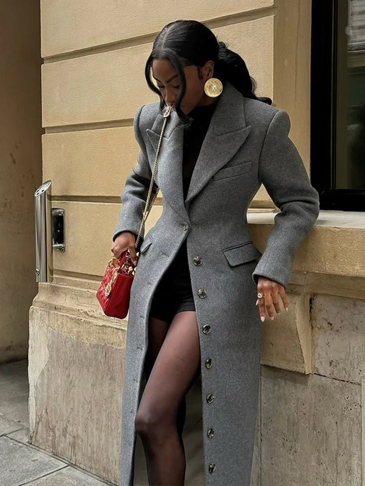 Daisy | Winter Long Button Wool Coat