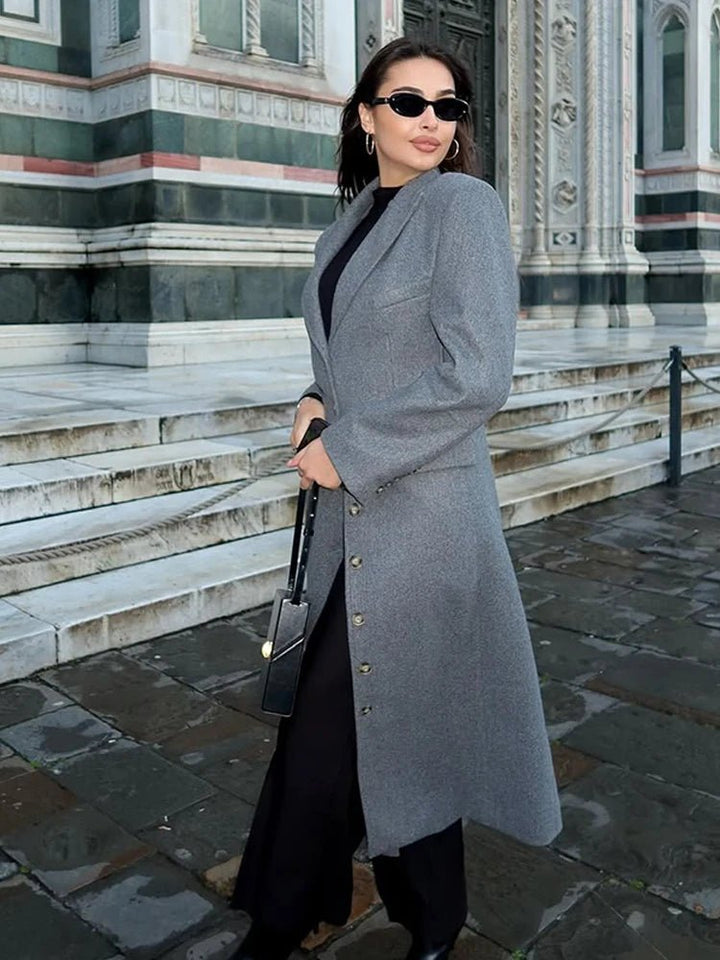 Daisy | Winter Long Button Wool Coat