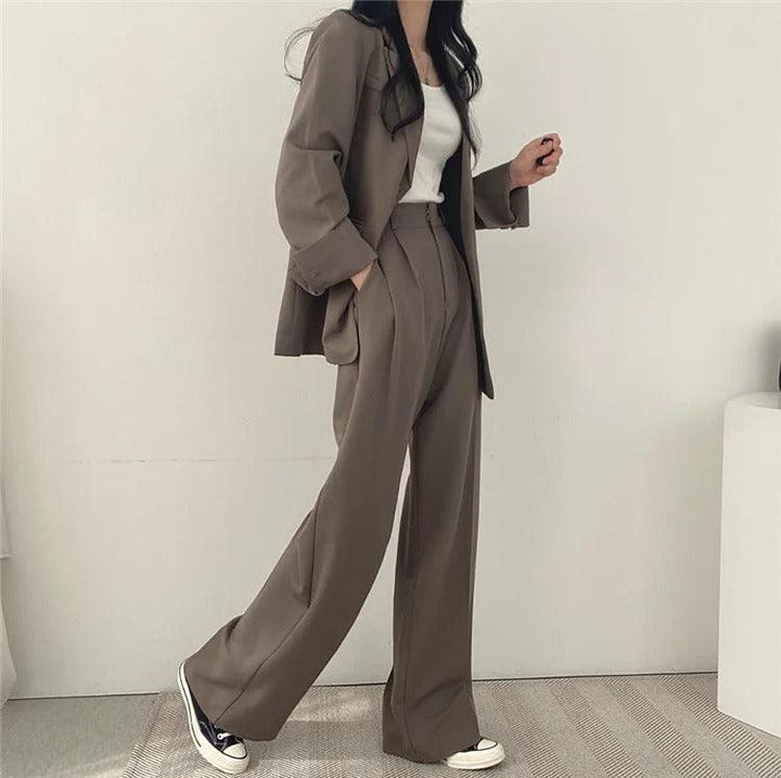 Hailey | Women’s Tailored Suit Set with Long Blazer