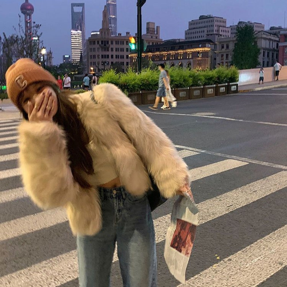 Amelia | Women’s Stylish Faux Fur Party Jacket