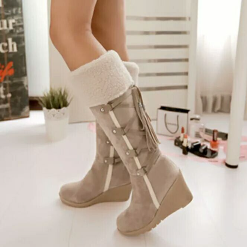 Ella | Women’s Knee High Wedge Winter Boots