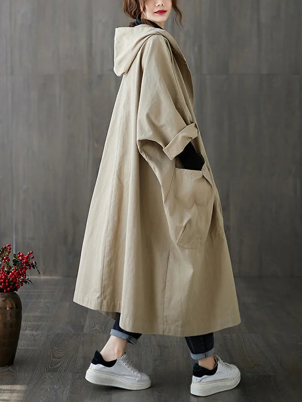 Megan | Oversized Hooded Longline Casual Coat for Women