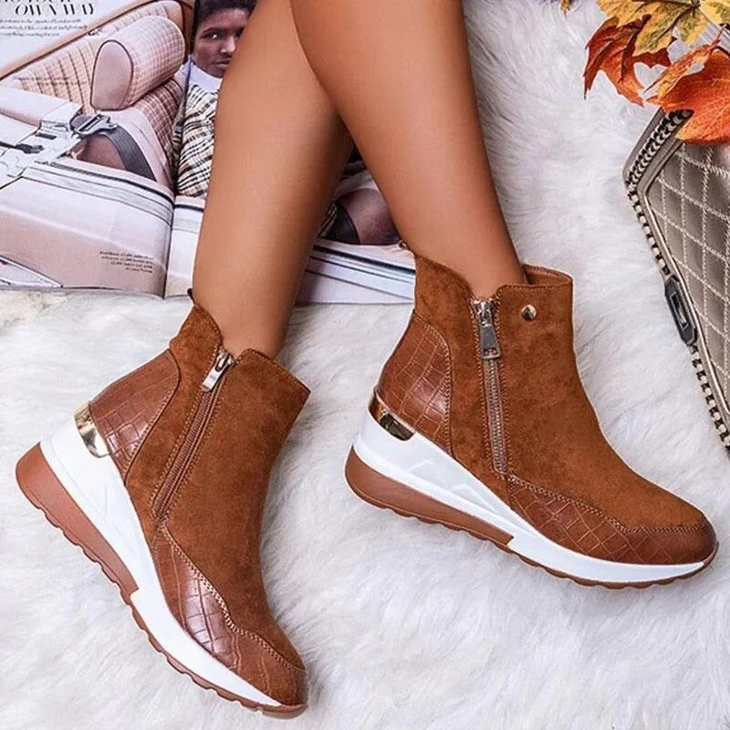 Peyton | Women’s Zip-Up Wedge Sneakers