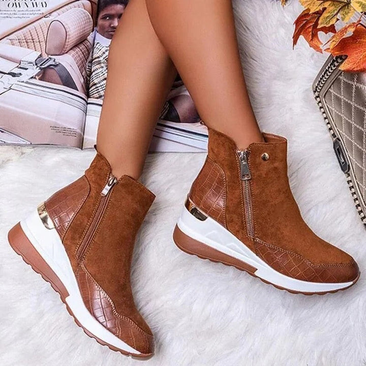 Peyton | Women’s Zip-Up Wedge Sneakers