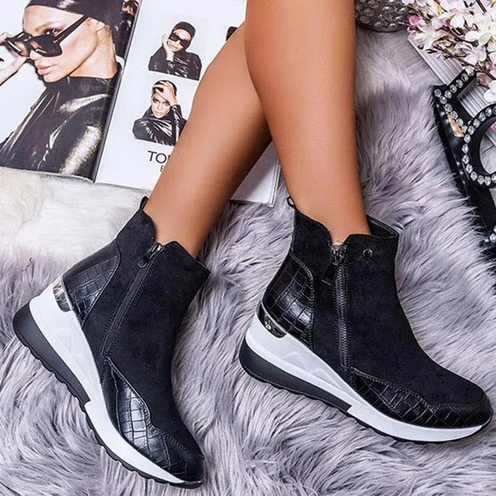 Peyton | Women’s Zip-Up Wedge Sneakers