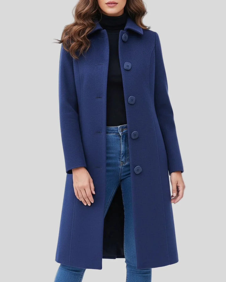 Lauren | Women’s Long Button Front Winter Coat