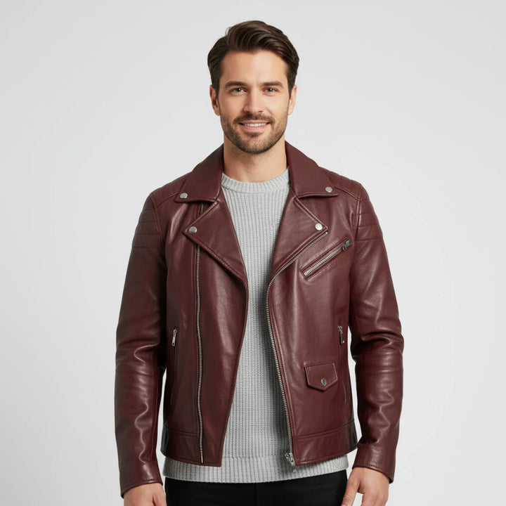 Jeremiah | Winter Zip Up Men Leather jacket