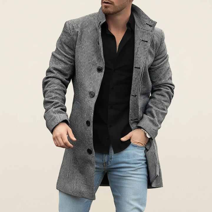 Jordan | Winter Patchwork Style Men Overcoat