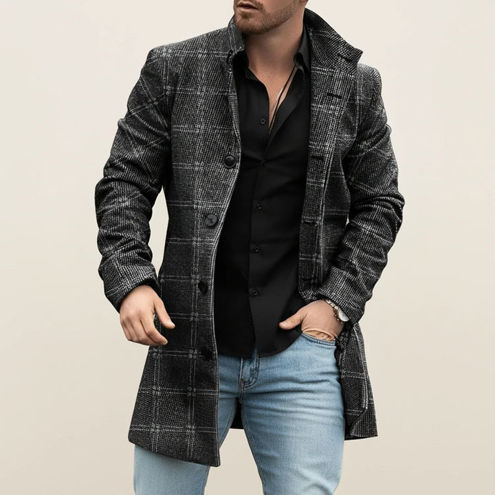 Jordan | Winter Patchwork Style Men Overcoat