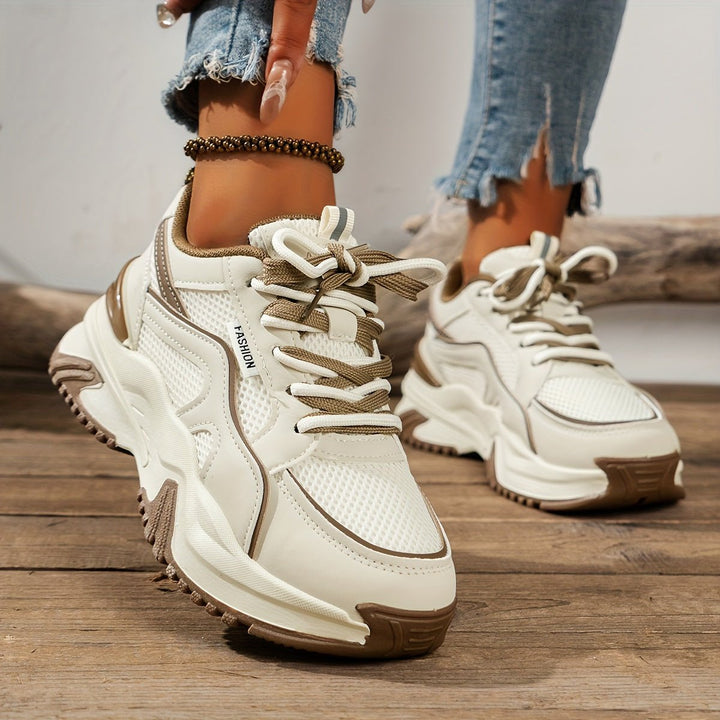 Sabrina | Women’s Chunky Lace-Up Mesh Running Sneakers
