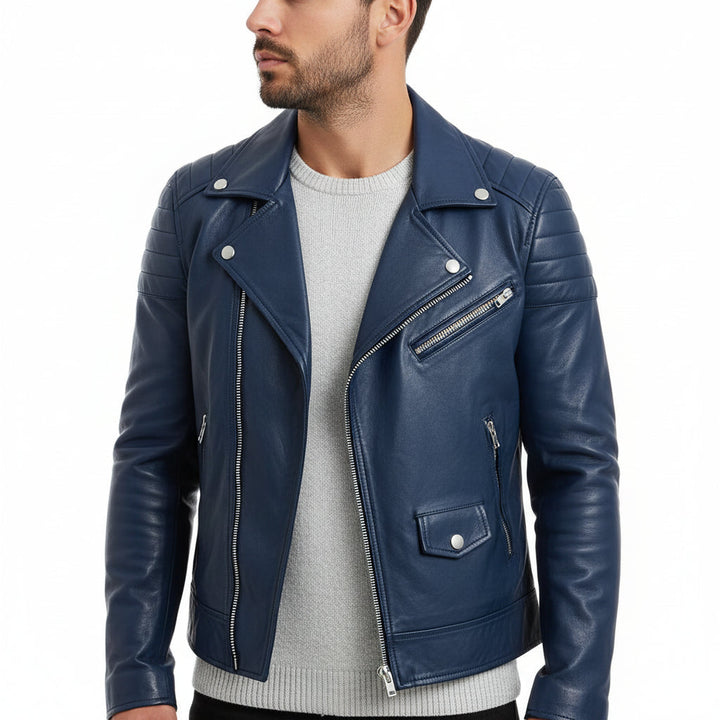 Jeremiah | Winter Zip Up Men Leather jacket