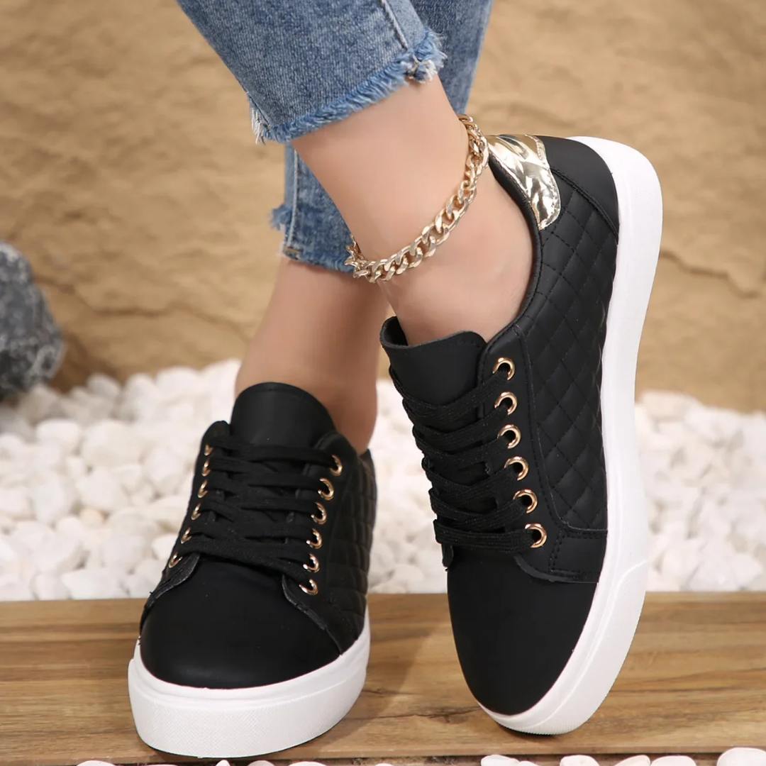 Paige | Women’s Breathable Quilted Walking Lace-Up Shoes
